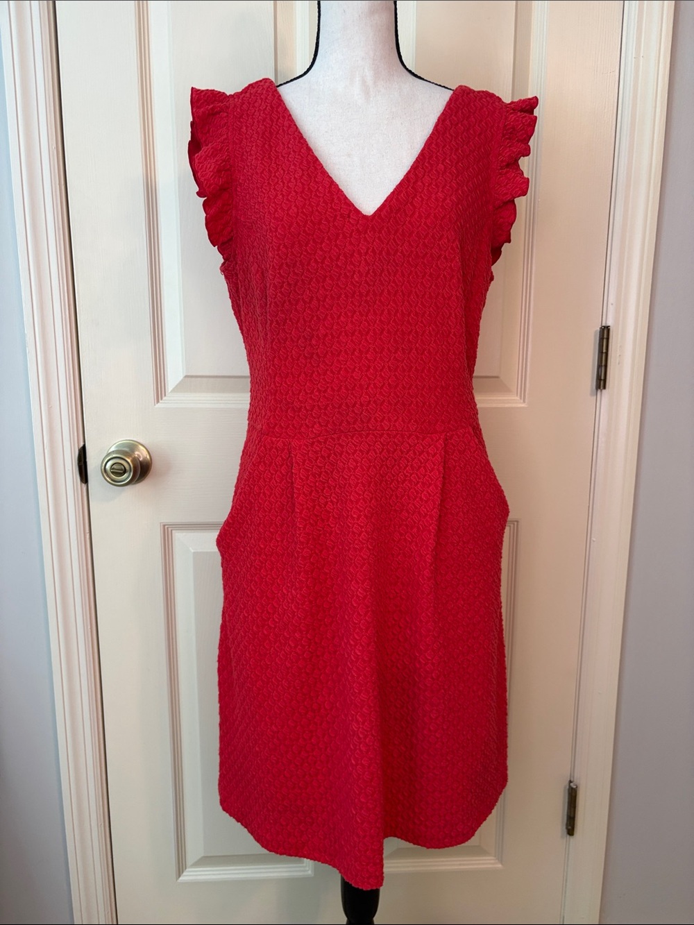 Anthropologie Tabitha Textured Knit Mini Dress with Flutter Sleeves size 10 - Picture 4 of 10